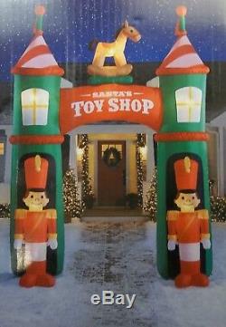 12 Foot Santa's Toy Shop Archway Inflatable Gemmy Everything Included Lights Up