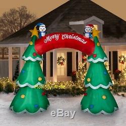 12 Ft CHRISTMAS TREE ARCHWAY Airblown Lighted Yard Inflatable 10 Ft Tall