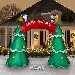 12 Ft CHRISTMAS TREE ARCHWAY Airblown Lighted Yard Inflatable GEMMY