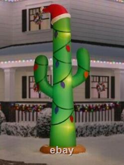 12 Ft GIANT CHRISTMAS CACTUS Airblown Lighted Yard Inflatable