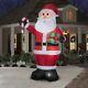 12 Ft Giant Santa Claus Holding Candy Cane Christmas Lighted Yard Inflatable