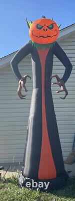 12 ft Gemmy Colossal Pumpkin Reaper airblown inflatable yard decor RARE
