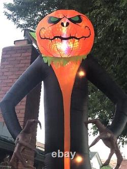 12 ft Pumpkin Reaper inflatable Phantasm- Fire & Ice effect Gemmy Halloween