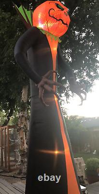 12 ft Pumpkin Reaper inflatable Phantasm- Fire & Ice effect Gemmy Halloween