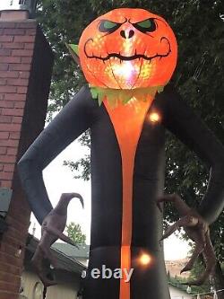 12 ft Pumpkin Reaper inflatable Phantasm- Fire & Ice effect Gemmy Halloween