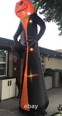 12 ft Pumpkin Reaper inflatable Phantasm- Fire & Ice effect Gemmy Halloween