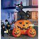 12ft Huge Halloween Black Cat Pumpkins Lighted Airblown Inflatable Yard