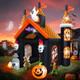 12ft Halloween Inflatable Archway With Leds Haunted House Ghost Pumpkin Tunnel