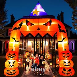 12FT Halloween Inflatable Pumpkin Archway, Large Halloween Blow up Yard Decorati