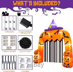 12FT Halloween Inflatable Pumpkin Archway, Large Halloween Blow up Yard Decorati