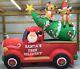 12ft Gemmy Airblown Inflatable Prototype Christmas Santa's Tree Delivery #17277