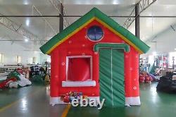 13'x10'x10' Inflatable Santa House Christmas Decoration WithFan In Stock in U. S