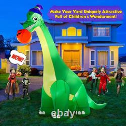 13Ft Giant Halloween Dinosaur Inflatable Decorations, Bite Large Pumpkin with Wi 13Ft Giant Halloween Dinosaur Inflatable Decorations, Bite Large Pumpkin with Wi
