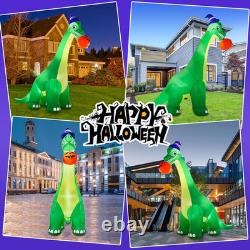 13Ft Giant Halloween Dinosaur Inflatable Decorations, Bite Large Pumpkin with Wi 13Ft Giant Halloween Dinosaur Inflatable Decorations, Bite Large Pumpkin with Wi