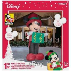 14.5 Colossal Disney Airblown Christmas Inflatable Mickey Mouse Caroler