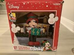14.5' Mickey Mouse Caroling Airblown Inflatable Colossal Christmas Gemmy Rare