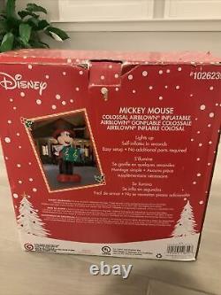 14.5' Mickey Mouse Caroling Airblown Inflatable Colossal Christmas Gemmy Rare