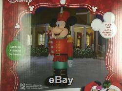 14.5 ft Colossal Disney Airblown Christmas Inflatable Mickey Mouse Toy Soldier