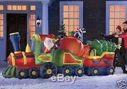 144' CHRISTMAS SANTA TRAIN With TREES & CANDY AIRBLOWN INFLATABLE YARD DECOR