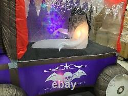 14ft Gemmy Airblown Inflatable Prototype Halloween Hearse with Bride #227788