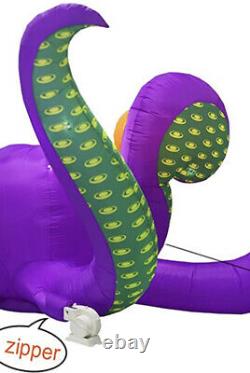 15' Ft L Halloween Octopus Monster & Pumpkin Airblown Inflatable Led Yard Decor