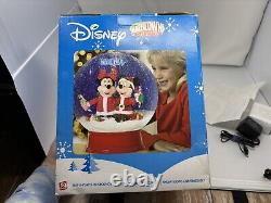 15 Inches Tall Disney Mickey, Minnie, Snowglobe Christmas Self Inflate Airblown