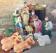 15 Piece Nativity Set Blow Mold Lights Up Pick Up Only Make An Offer