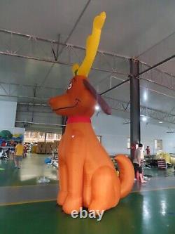 15FT Inflatable Christmas Max the Dog Xmas Holiday Decoration WithFan in Stock