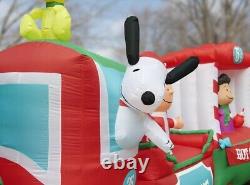 16.5' PEANUTS CHRISTMAS TRAIN Airblown Yard Inflatable CHARLIE BROWN/LUCY/SNOOPY