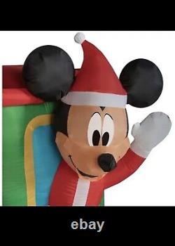 16'FT DISNEY MICKEY & FRIENDS CHRISTMAS TRAIN RIDE Airblown Inflatable Yard Deco