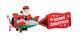 16 Ft Santa Plane Pulling Merry Christmas Sign Airblown Yard Inflatable