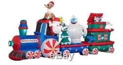 16' Gemmy Rudolph Express Train Animated Lighted Christmas Airblown Inflatable