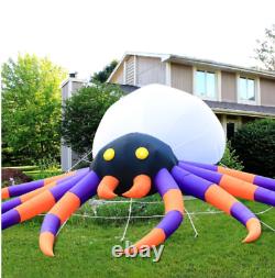 16' Halloween Inflatable Spider with Magic LED Lights by DeeKom