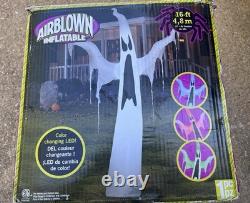 16 ft Gemmy LED Color Changing Ghost AirBlown Inflatable Yard Decoration READ 16 ft Gemmy LED Color Changing Ghost AirBlown Inflatable Yard Decoration READ