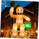 16ft Christmas Inflatable Outdoor Decoration, Giant Sitting Gingerbread