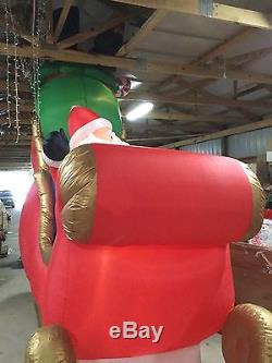 16ft Gemmy Airblown Inflatable Christmas Colossal Santa In Sleigh Prototype