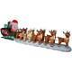 17.5 Ft Christmas Lighted Santa & Rudolph Sleigh Airblown Inflatable Yard Decor