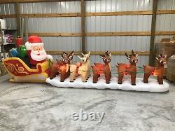 17ft Gemmy Airblown Inflatable Prototype Christmas ColossalRudolphSleigh #112557