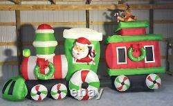 17ft Gemmy Airblown Inflatable Prototype Christmas Santa in Train #15316