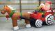 17ft Gemmy Airblown Inflatable Prototype Christmas Santa's Horse Carriage #36673