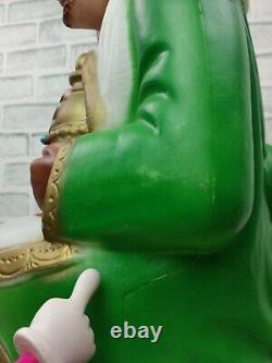 1980's Vintage Green Wise Men Kings Lighted Blow Mold Christmas Nativity Empire