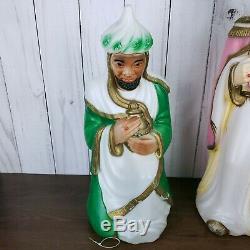 1982 VTG Christmas Blow Mold Plastic Nativity Wise Men-Set Of 3 Carolina Ent