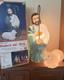 1987 Blow Mold Nativity Shepherd With Sheep 28 Tall Original Box Vtg Christmas
