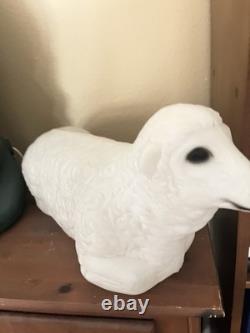 1987 Blow Mold NATIVITY Shepherd With Sheep 28 Tall Original Box Vtg Christmas 1987 Blow Mold NATIVITY Shepherd With Sheep 28 Tall Original Box Vtg Christmas