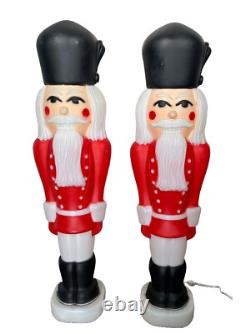 1988 TPI Nutcracker Soldiers Christmas Blow Mold 38 inch Matching Pair Vintage 2 1988 TPI Nutcracker Soldiers Christmas Blow Mold 38 inch Matching Pair Vintage 2