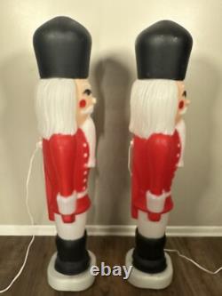 1988 TPI Nutcracker Soldiers Christmas Blow Mold 38 inch Matching Pair Vintage 2 1988 TPI Nutcracker Soldiers Christmas Blow Mold 38 inch Matching Pair Vintage 2