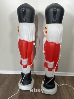 1988 TPI Nutcracker Soldiers Christmas Blow Mold 38 inch Matching Pair Vintage 2 1988 TPI Nutcracker Soldiers Christmas Blow Mold 38 inch Matching Pair Vintage 2
