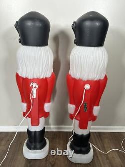 1988 TPI Nutcracker Soldiers Christmas Blow Mold 38 inch Matching Pair Vintage 2 1988 TPI Nutcracker Soldiers Christmas Blow Mold 38 inch Matching Pair Vintage 2