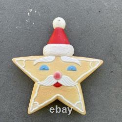 1991 Union Products 16 Santa Star gingerbread Face Blow Mold small flaw shown