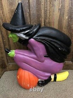 1992 Vintage Don Featherstone Flying Witch on Broom Halloween Blow Mold